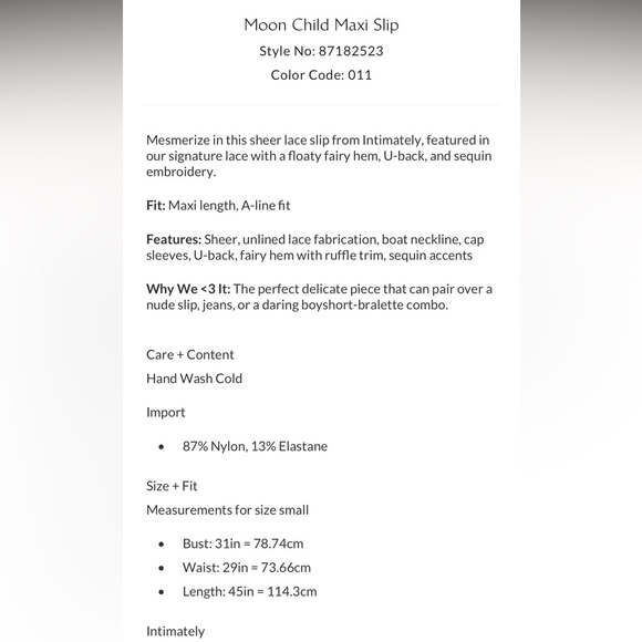 Free People Intimately by Free People Moon Child Maxi Slip - Picture 6 of 17